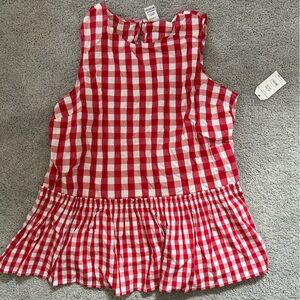 Red Gingham Tank Top